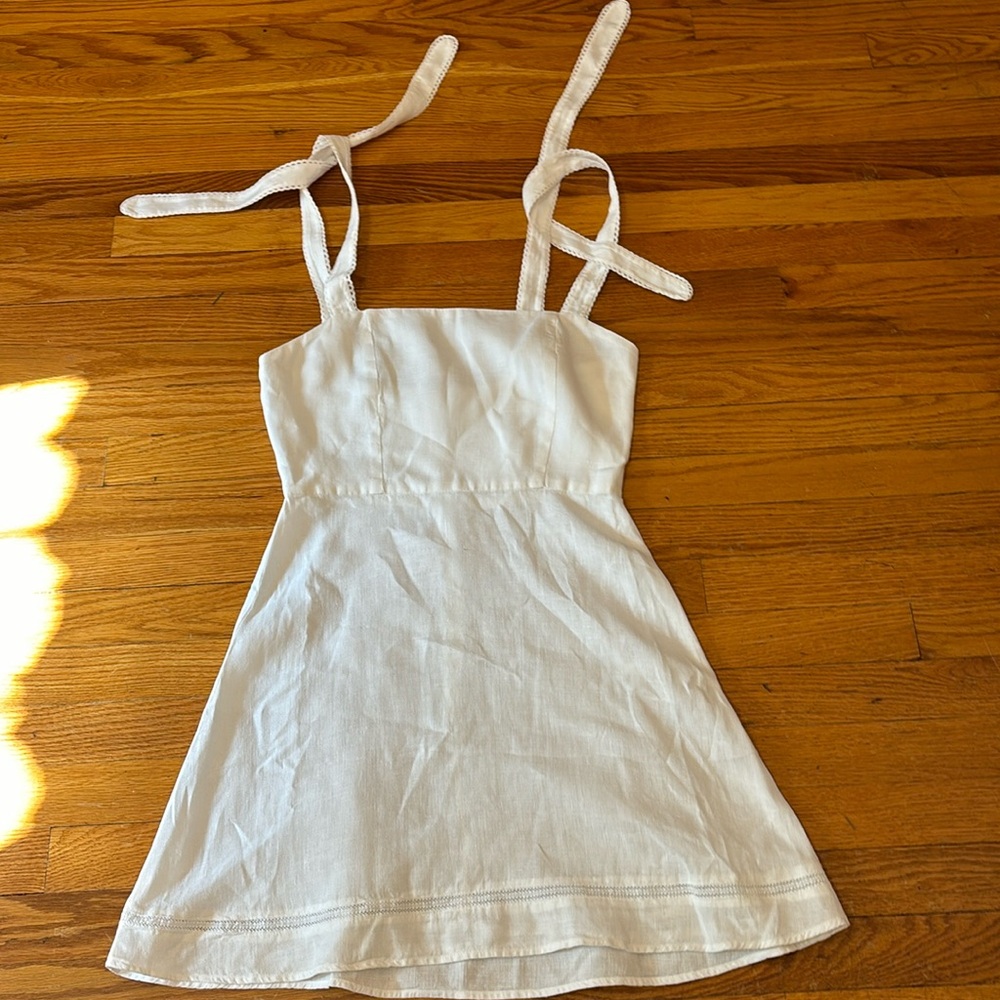 Honorine white linen dress